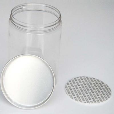 China Plastic Candy Food Grade PET Jar With Screw Metal Cap for sale