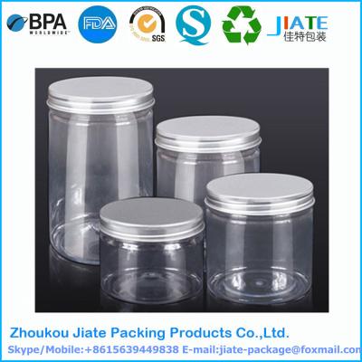 China Baked Food Grade Clear Transparent Food Can Plastic Spice Jars for sale