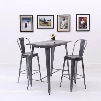 China Modern Iron Art Dining Chair Garden Factory Iron Chair Restaurant Metallurgy Tables and Chairs for sale