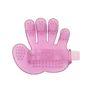 China Five Finger Design Pet Hair Remover Stocked Rubber Massage Tips Bath Gloves For Pets for sale