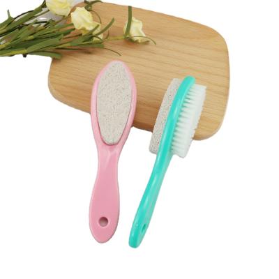 China Dual NAIL Side Pumice Face and Clay Pumice Stone Handle Brush for sale