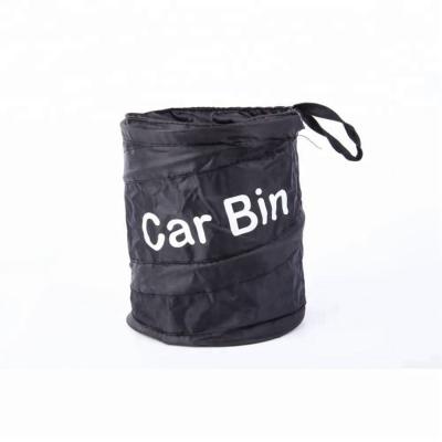 China Viable Polyester Fiber Car Trash Can Collapsible Mini Collapsible Car Trash Can for sale