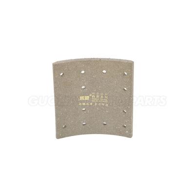 China Truck Brake System FAW Rear Brake Liner Axle Spare Parts Drum Brake Shoe Liner for sale