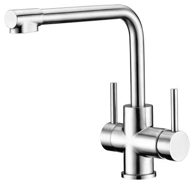 China Classic three way stainless steel kitchen faucet for sale