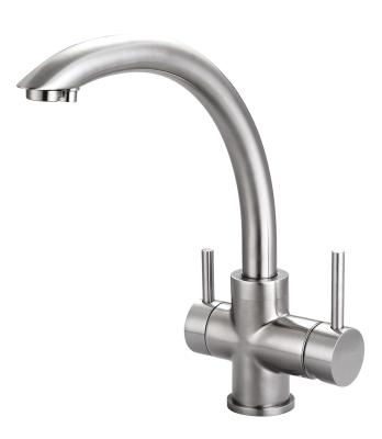 China Classic three-way kitchen faucet for reverse osmosis water and hot and cold water for sale