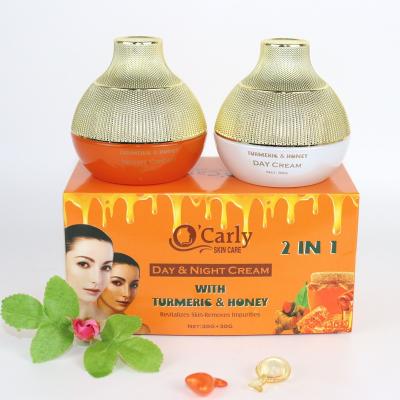 China Whitening Private Label O'Carly Organic Tumeric Honey Revitalizes Skin Whitening Dark Spot Removal Face Creams 2 in 1 for sale