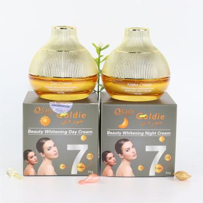 China Goldie Anti Aging 7 Day Fast Beauty Whitening Freckle Remover Vitamin E Pimples Skin Care Vitamin B3 Day And Night Creams for sale