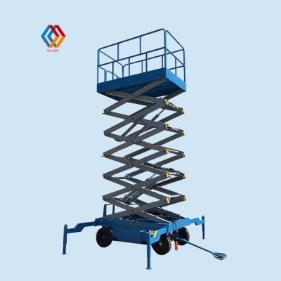 China Mini Mobile Scissor Lift Work Construction Hydraulic Table Small Platform Overhead Electric Hydraulic Scissor Lift for sale