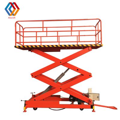 China Aerial construction works 16m wheel 300kg electric hydraulic scissor lift /aerial work platform /scissor lift platform for sale