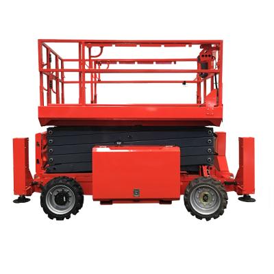 China Advance New Engine Hotels Diesel Power Scissor Lift Platform For Warehouse for sale