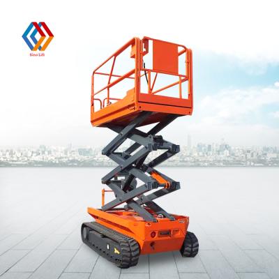 China Hotels 4.5m 5m 6m Crawler Type Mobile Scissor Track Self Man Lift Aerial Lift for sale