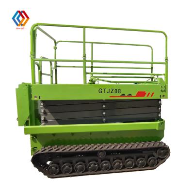 China Aerial Self Propelled Construction Works Crawler Hydraulic Tracked Scissor Lift Platform for sale