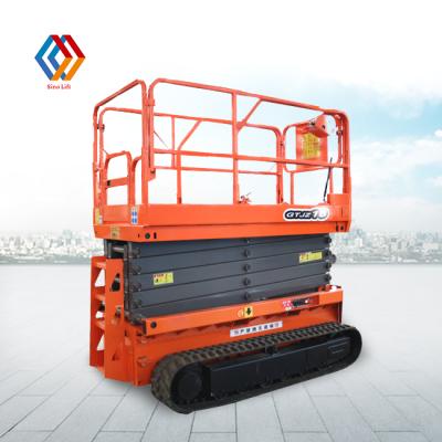 China Aerial Work Crawler Scissor Lift Hydraulic Tracked Construction Platform Scissor Lift for sale