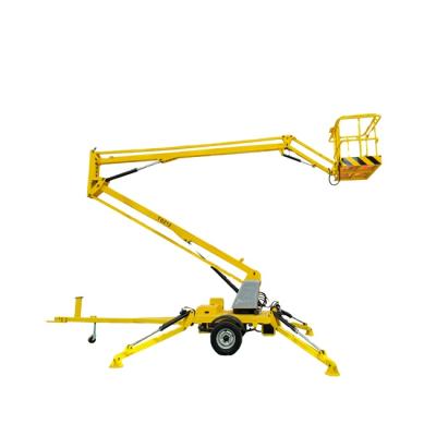 China Hotels 18m Hydraulic Lifter Air Condition Telescopic Boom Lift Spider Boom Lift Trailed Boom Lift for sale