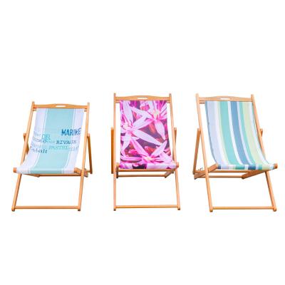 China Modern Hot High Quality Reclining Sun Lounger Beach Folding Ourdoor Selling Wood Deck Chair Foldable Sun Lounger for sale