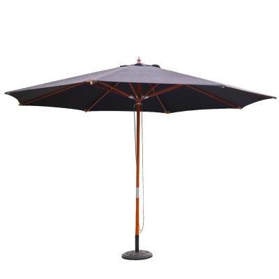 China 3M High Quality Garden Table Umbrella Modern Outdoor Wooden Single Row Umbrella Patio Garden Commercial Heavy Parasol for sale