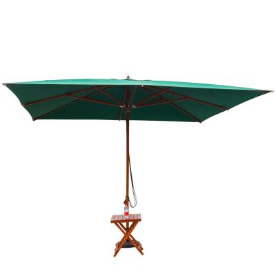 China Modern High Quality Modern Outdoor Wooden Single Row Umbrella Patio Table Umbrella Patio Garden Umbrella Commercial Heavy Umbrella for sale