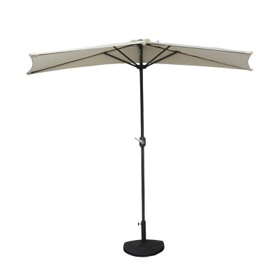 China Fashion 2.7M Steel Sun Garden Shade Modern Hot Market Window Door Balcony Wall Bistros Patio Umbrella Half Round Umbrella for sale