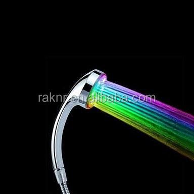 China Needleless Three Colors Changing LED Bathroom Shower Head With Digital Temperature Display for sale