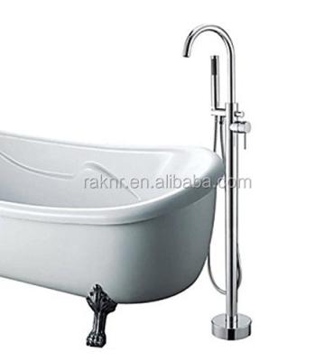 China With Slide Bar Bathroom Tub Mixer Tap Faucet Luxury Floor Free Standing Hand Shower for sale