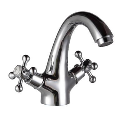 China Modern Hot Selling Chrome Faucets Double Handle Luxury Single Handle Mixer Taps Basin for sale