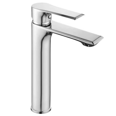 China Metered Faucets Single Hole Bathroom Sink Monoblock Modern Design Chrome Faucet Basin Mixer New for sale