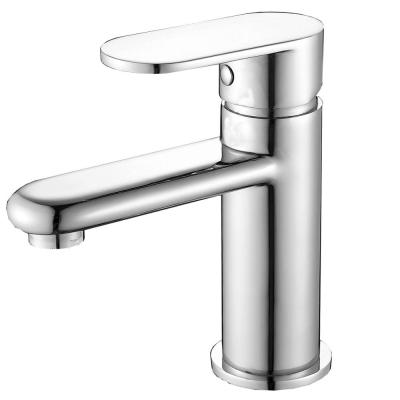 China Contemporary Brass Single Handle Bathroom Mixer Taps Modern Design Metered Basin Faucets for sale