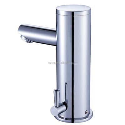 China Sense Faucets Chrome Plated Free Touch Automatic Stop Faucet Motion Sensor Sink Faucet With Temperature Control Handle for sale