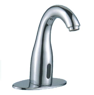 China Brass Automatic Sensor Touchless Basin Faucets Electric Hot Cold Water Mixer Tap for sale