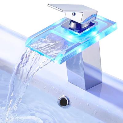 China Electric Faucets Light Water Glow Power LED Changing Lavatory Outdoor Faucet for sale