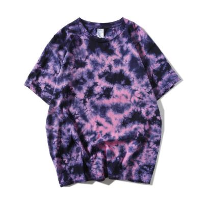 China Anti-Wrinkle Custom 100 Cotton Tie Dye T-shirt Unisex Oversized Blank Copy Plus Size Crew Neck Mens T-Shirts for sale