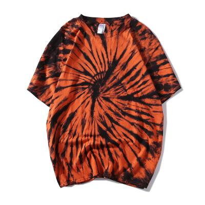 China 2021 Custom Tie Dye Men's Tie Dye T-shirts Anti-Wrinkle T-shirt Designer Plain Unisex T-shirts 100% Cotton Blank Tee for sale