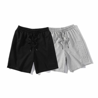 China 100% cotton custom embossed empty men's shorts, wholesale men's anti-wrinkle sweat shorts clothing sweat shorts for sale