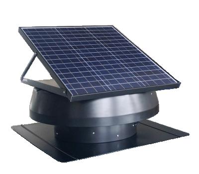 China 50W Hotel Day and Night Use Round Shape Heat Exhaust Attic Solar Roof Fan with Battery for sale