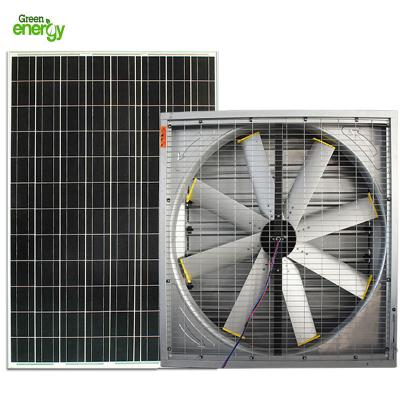 China 380W DC Tool 380W DC Cow Fan Outdoor Large Scale Solar Poultry Farm Fan Solar Exhaust Fan for sale