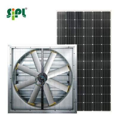 China Building Material Shop Large Livestock Farms Greenhouse Air Circulation Exhaust Fan 380W Solar Powered Fan DC Powered Cooling Fan 380W for sale