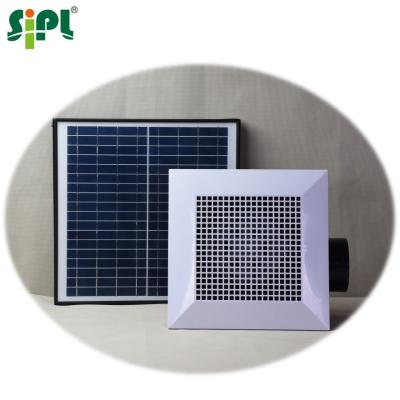 China Sunny Ceiling Heat Extractor / Air Vent Fan DC Ventilation Fan Solar Panel Powered No Kitchen Heat Extractor Attic Roof Moisture Exhaust Fan bathroom electricity for sale