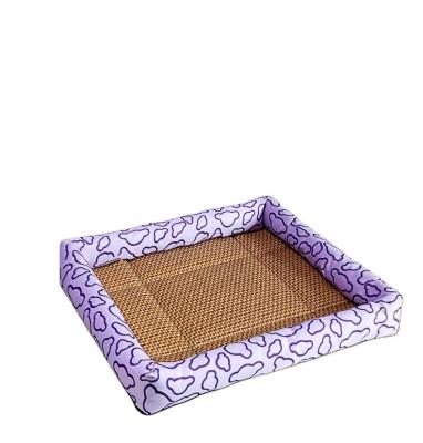 China Hot Sale Pet Dog Pet Bed Summer Cool Cool Pet Bed Eco Friendly Products With Straws Cool Mat for sale