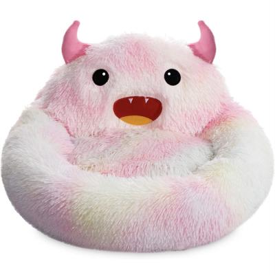 China Factory Wholesale Waterproof Plush Waterproof Luxury Dog Bed Cute Monster Shape Pet Sofa for sale