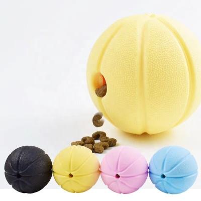 China Viable Wholesale Multifunctional Dog Chew Toy Ball Dispenser Squeaky Bouncing Ball for sale