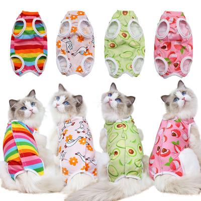 China Sustainable Cat Surgery Clothes for Recovery Soft Cozy Cat Sterilization Recovery Suit Pet Puppy Dog Cat Sanitary Clothes for sale