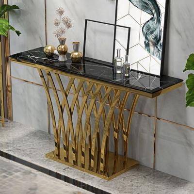 China Factory Price Living Room Wholesale Home Furniture Console Table Metal Legs Royal Console Table for sale