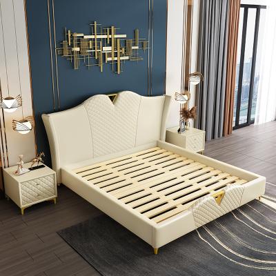 China China Professional Wholesale Luxury Wooden Furniture Storage Super King Size Bed for sale