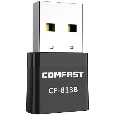 China Desktop& Custom Laptop COMFAST CF-813B Logo 600Mbps Driver Usb 2.0 Adapter Mini Network Bluetooth USB WiFi Free Adapter for sale