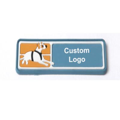 China Eco-friendly Customized Sustainable Soft Rubber Silicone Clothing Leather Label With 3D Pattern for sale