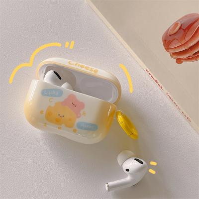 China Cute Fashion ins Bear Earphone Case For Airpods 1/2 Earphone 3 pro 1Deluxe Military Shockproof Case For Airpod Pro3 Soft TPU Case for sale