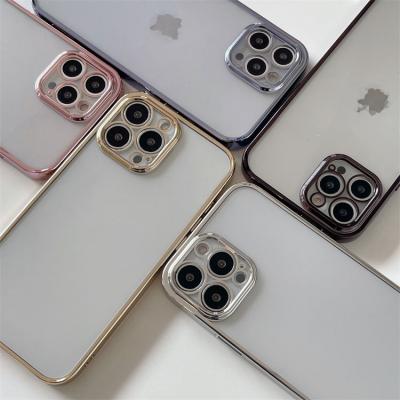 China 2022 Shockproof Hard PC Phone Case For iPhone 13 Pro Max Plated And Transparent Cell Phone Bags For iPhone 11 12 Pro Max for sale