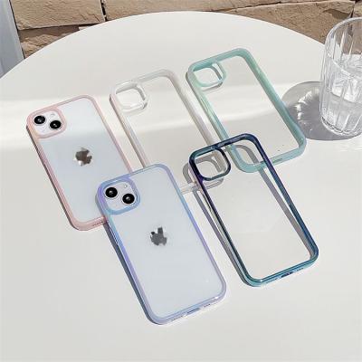 China 2022 Shockproof High Quality Laser Side Acrylic Phone Case For iPhone 13 PRO Max 12pro 11 Hard Case for sale