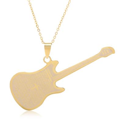 China BOHEMIA Fashion 18k Gold Hawaiian Guitar Stainless Necklace For Women NS10300 Wholesale for sale