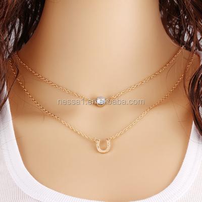 China ALLOY fashion gold necklace designs wholesale HS-00036 for sale